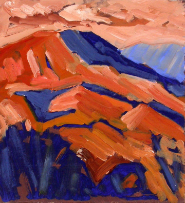 El cerro del Fraile - 25x28cm - Óleo Cartón -1999